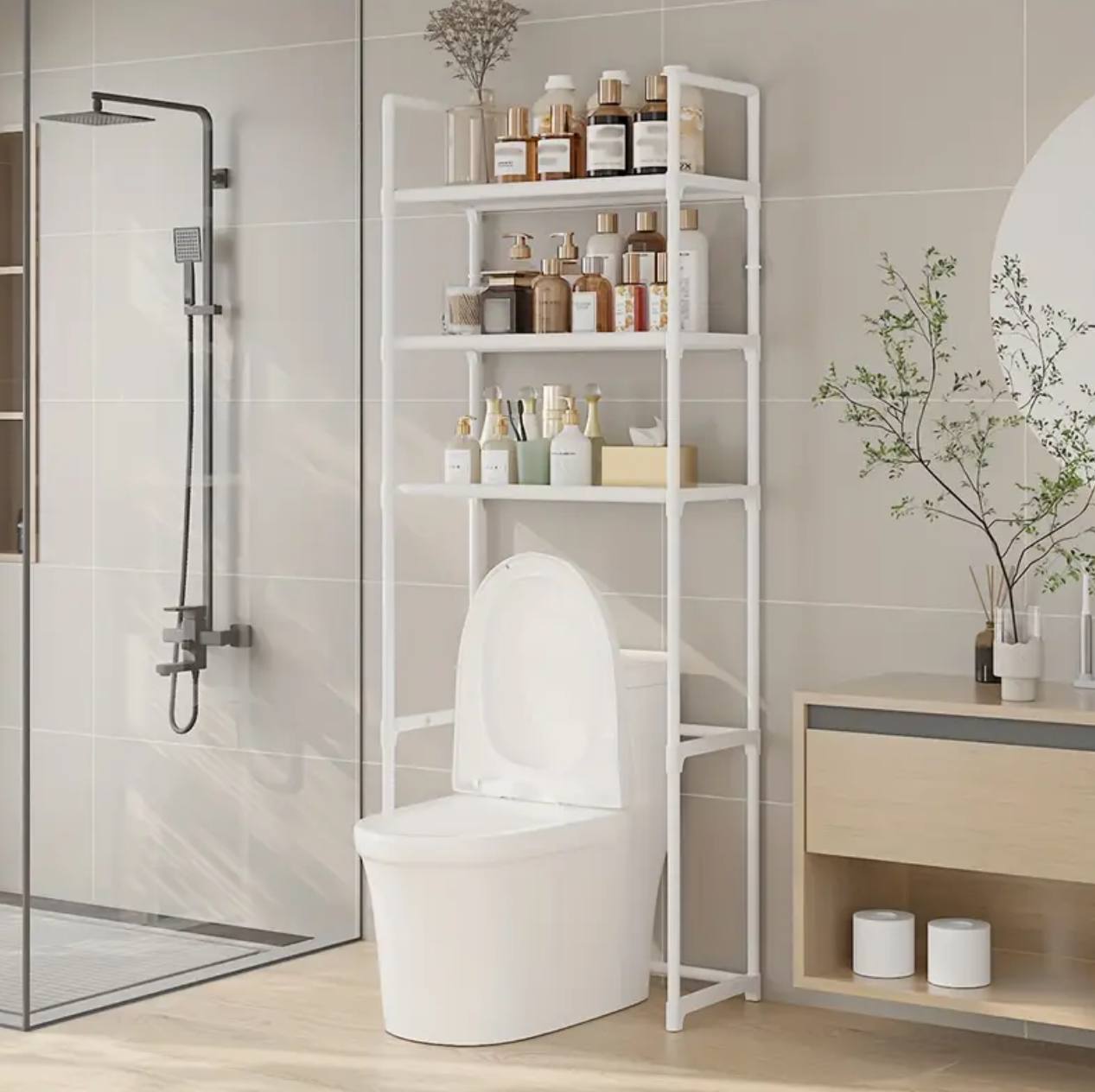 Over The Toilet Storage 3-Tier Over-The-Toilet, over the washing machine stand