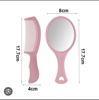 Hand mirror comb set