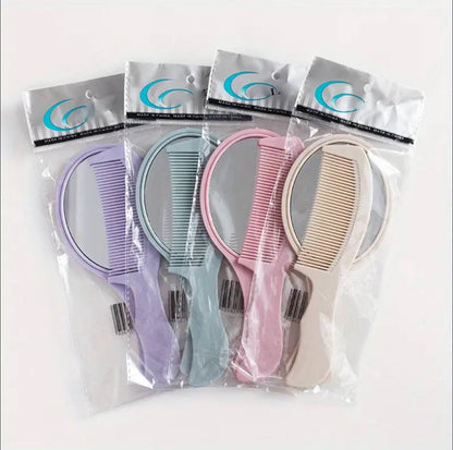 Hand mirror comb set