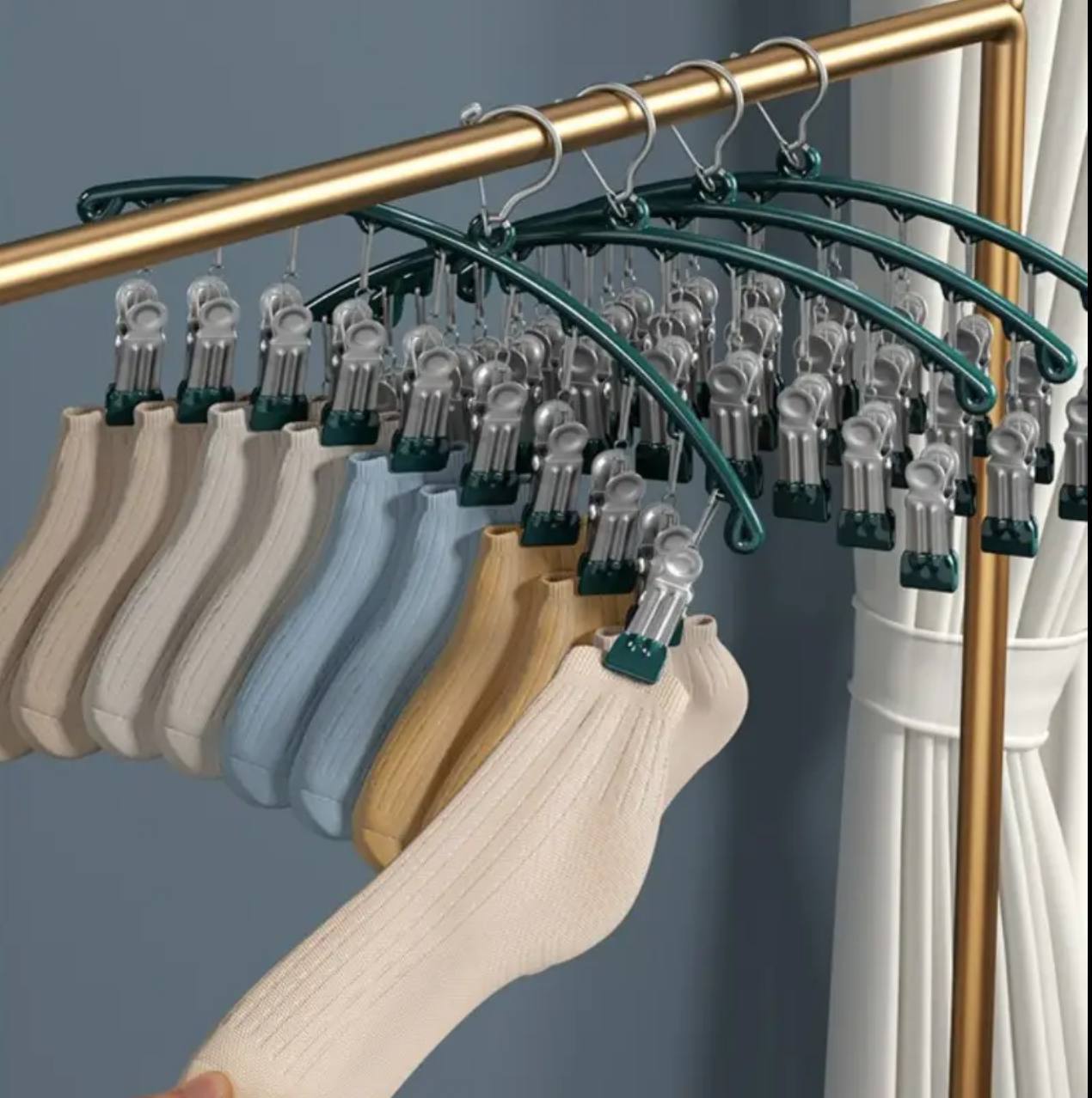 10pegs stainless steel clothes drying hanger