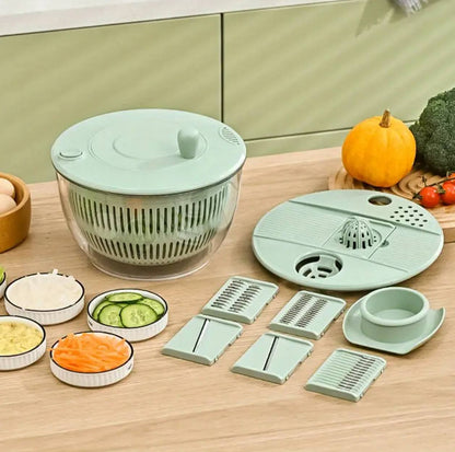 Multi-functional 8pcs Salad Spinner with Vegetable Chopper