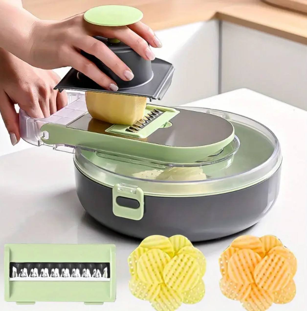 Multi-functional 9pcs Vegetable Chopper/Cutter