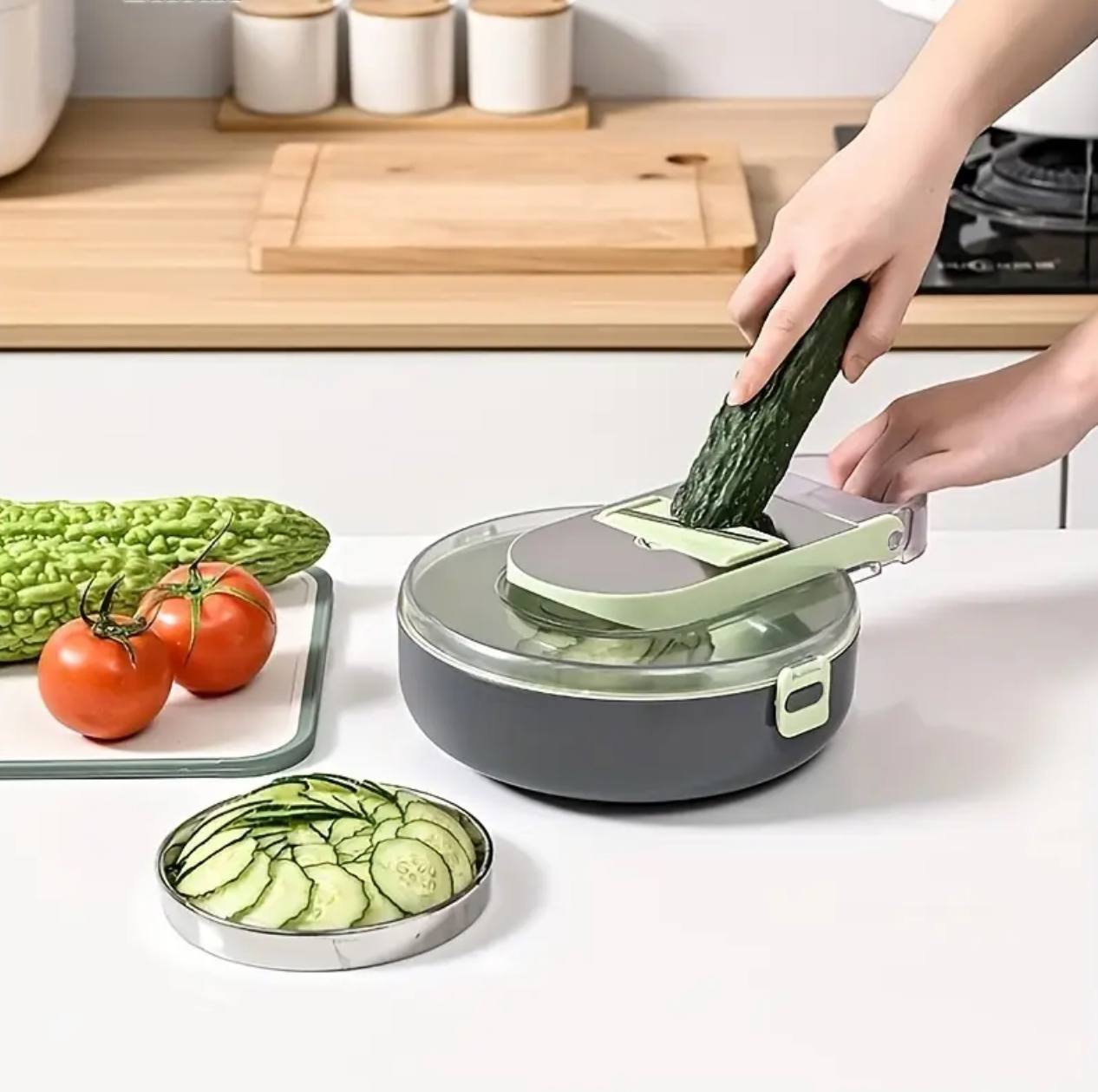 Multi-functional 9pcs Vegetable Chopper/Cutter