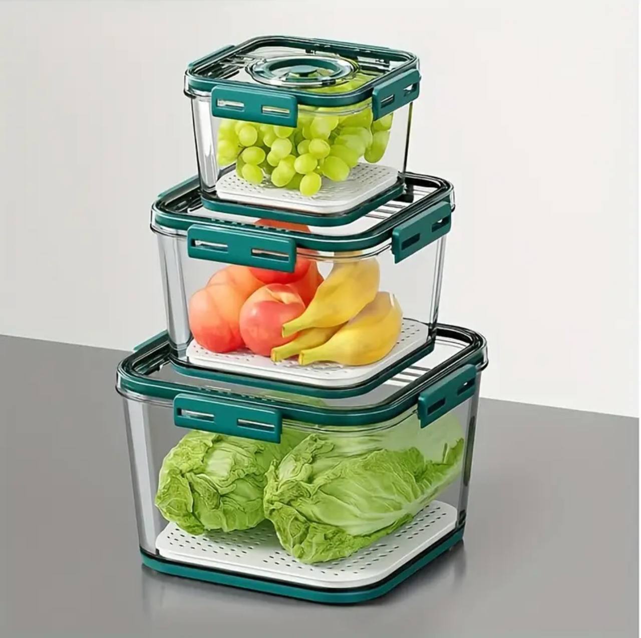 3pcs \ set Stackable Multipurpose Food Storage Containers Organizers