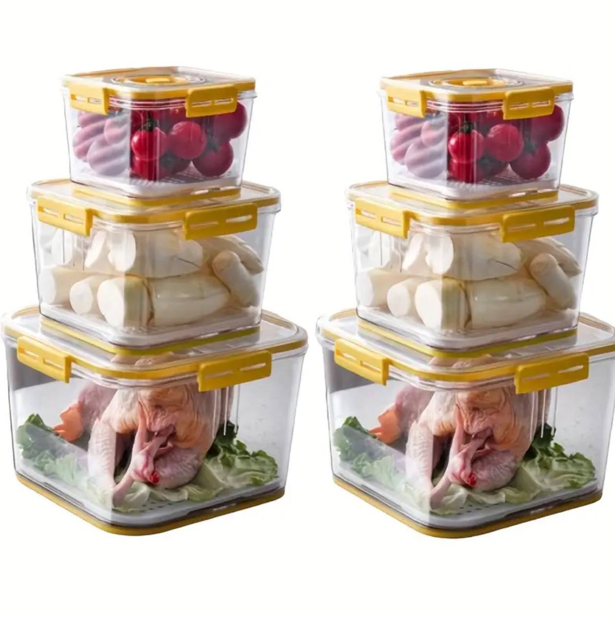 3pcs \ set Stackable Multipurpose Food Storage Containers Organizers