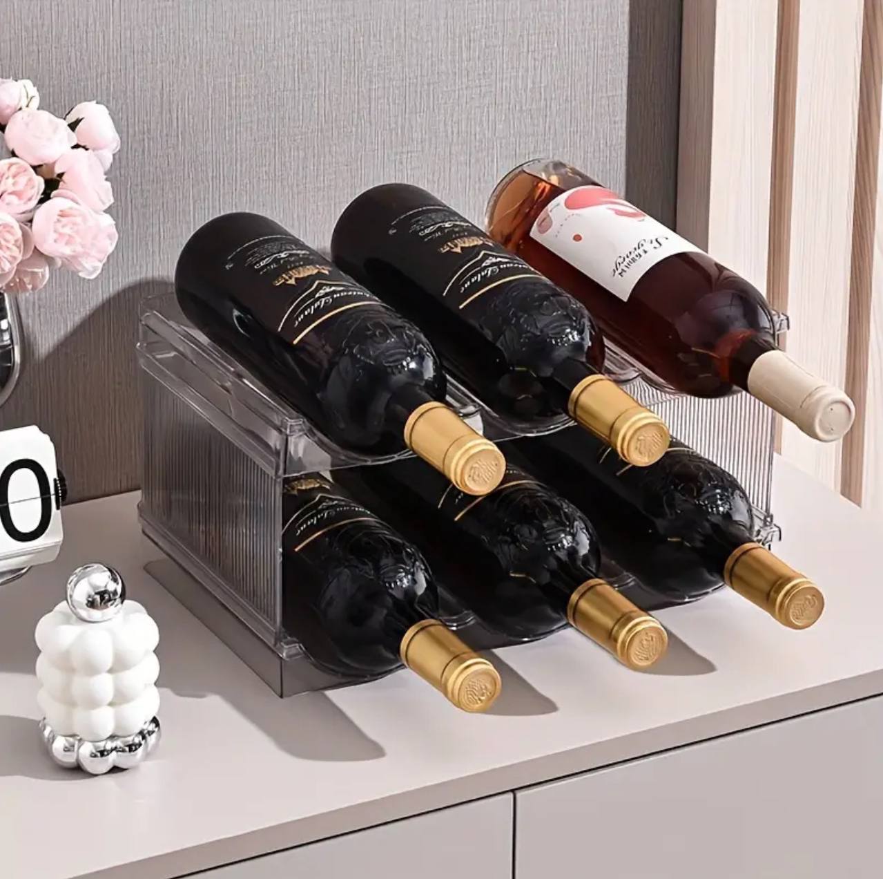 Triple Stackable Wine Bottle Rack Glass Holder /  Bottle Holder*