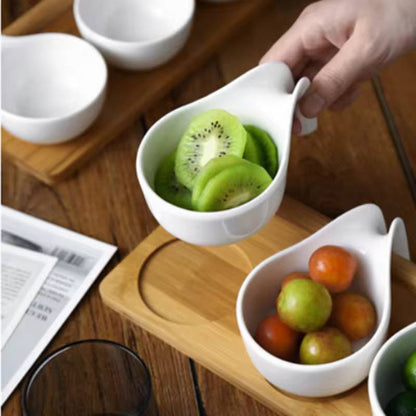 3pcs sauce bowls set with Bamboo tray