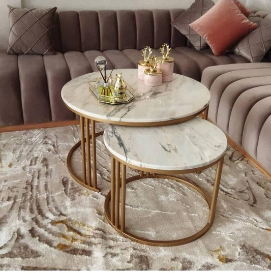 2 in 1 Glass nesting table