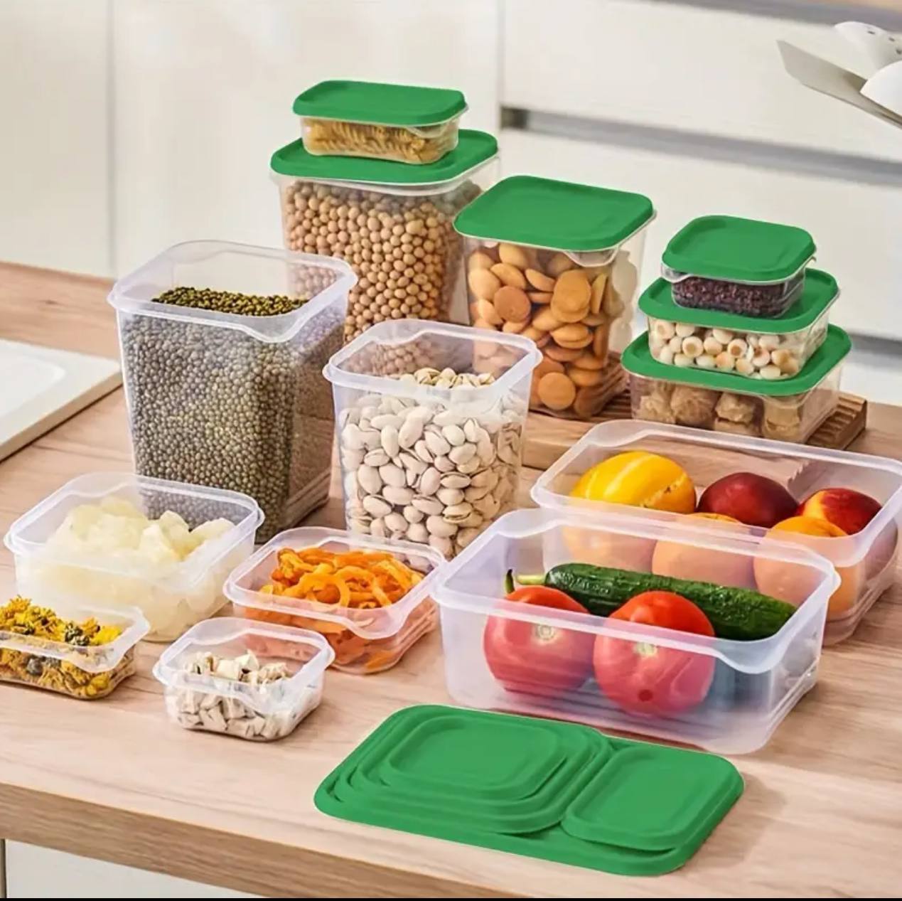 17pcs Crisper food storage containers