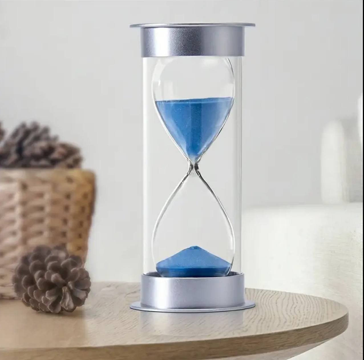 Silver Cover Decorative Hour Glass