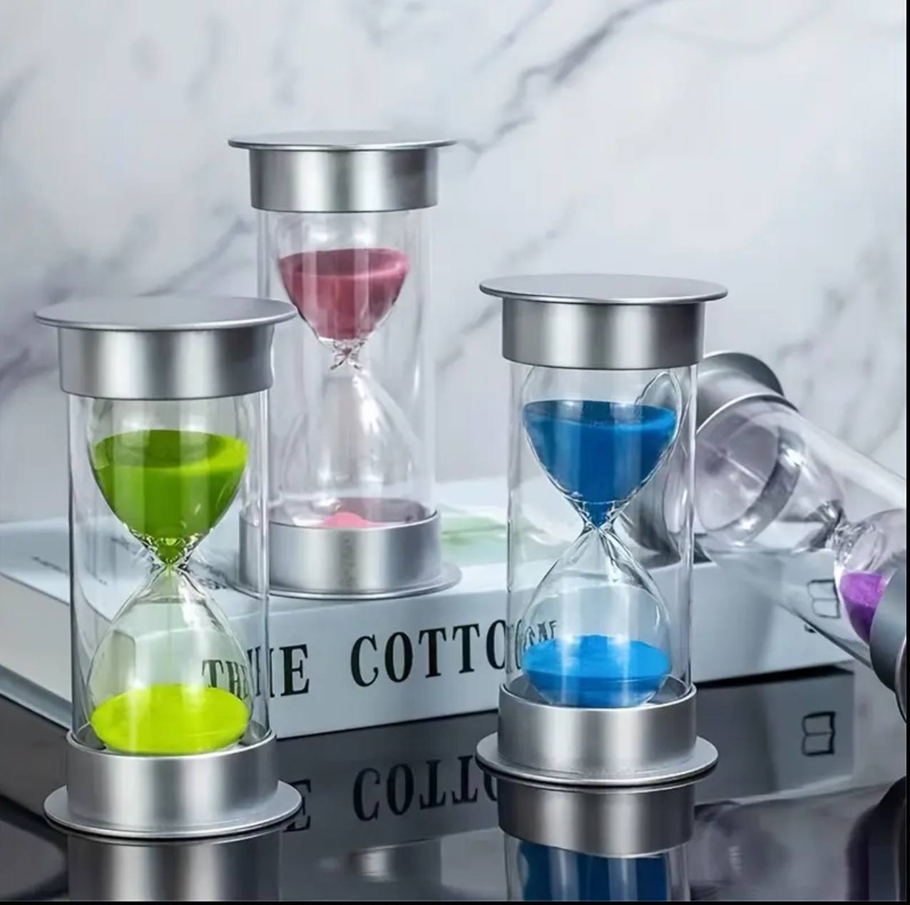 Silver Cover Decorative Hour Glass