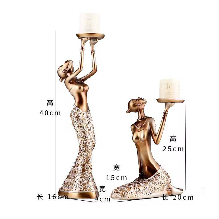 Figurines Statues Decorations Beautiful Candle Holder Decoration