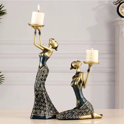 Figurines Statues Decorations Beautiful Candle Holder Decoration