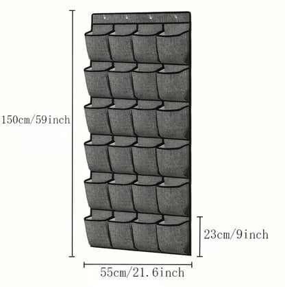 Oxford Over The Door Hanging Wall Closet Organizer 24 Pocket Shelf Wardrobe Storage Bag