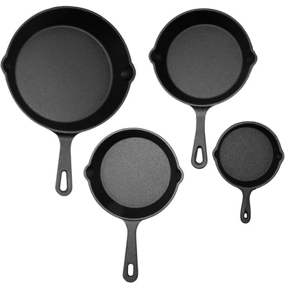 4pcs Cast Iron Skillet Set