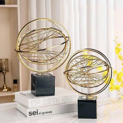 Wings and Crystal Ball Desk Decoration