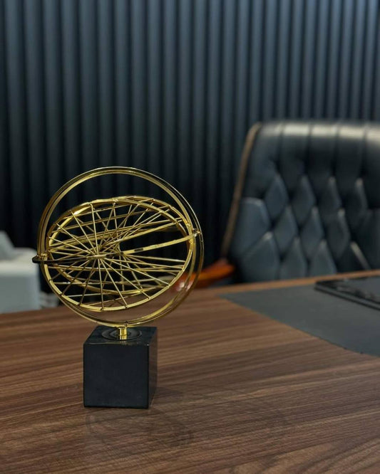 Wings and Crystal Ball Desk Decoration