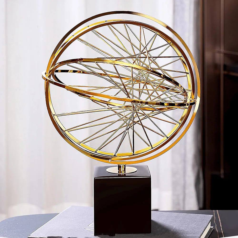 Wings and Crystal Ball Desk Decoration