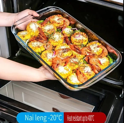 3pcs Baking & Microwaveable Glass Casserole Tins