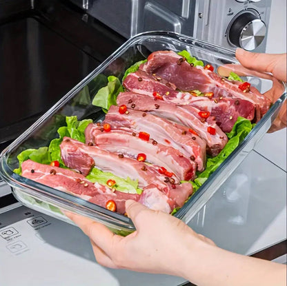 3pcs Baking & Microwaveable Glass Casserole Tins