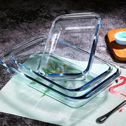 3pcs Baking & Microwaveable Glass Casserole Tins