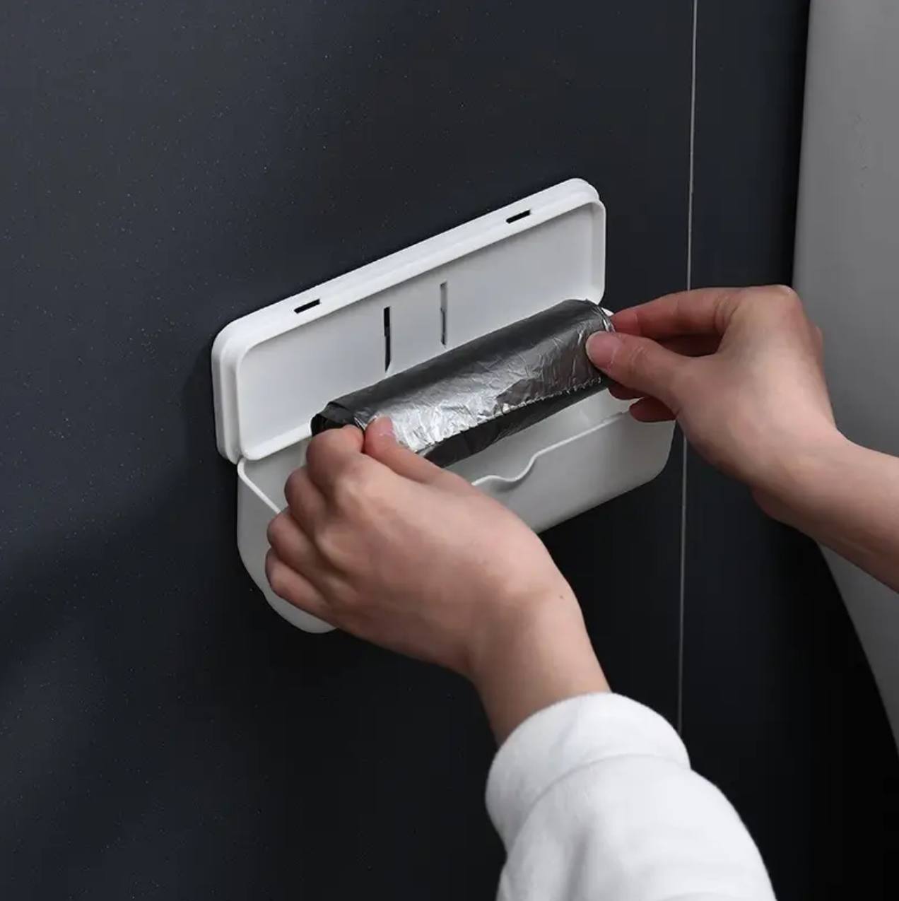 Wall Mounted Garbage Bag Holder Organizer