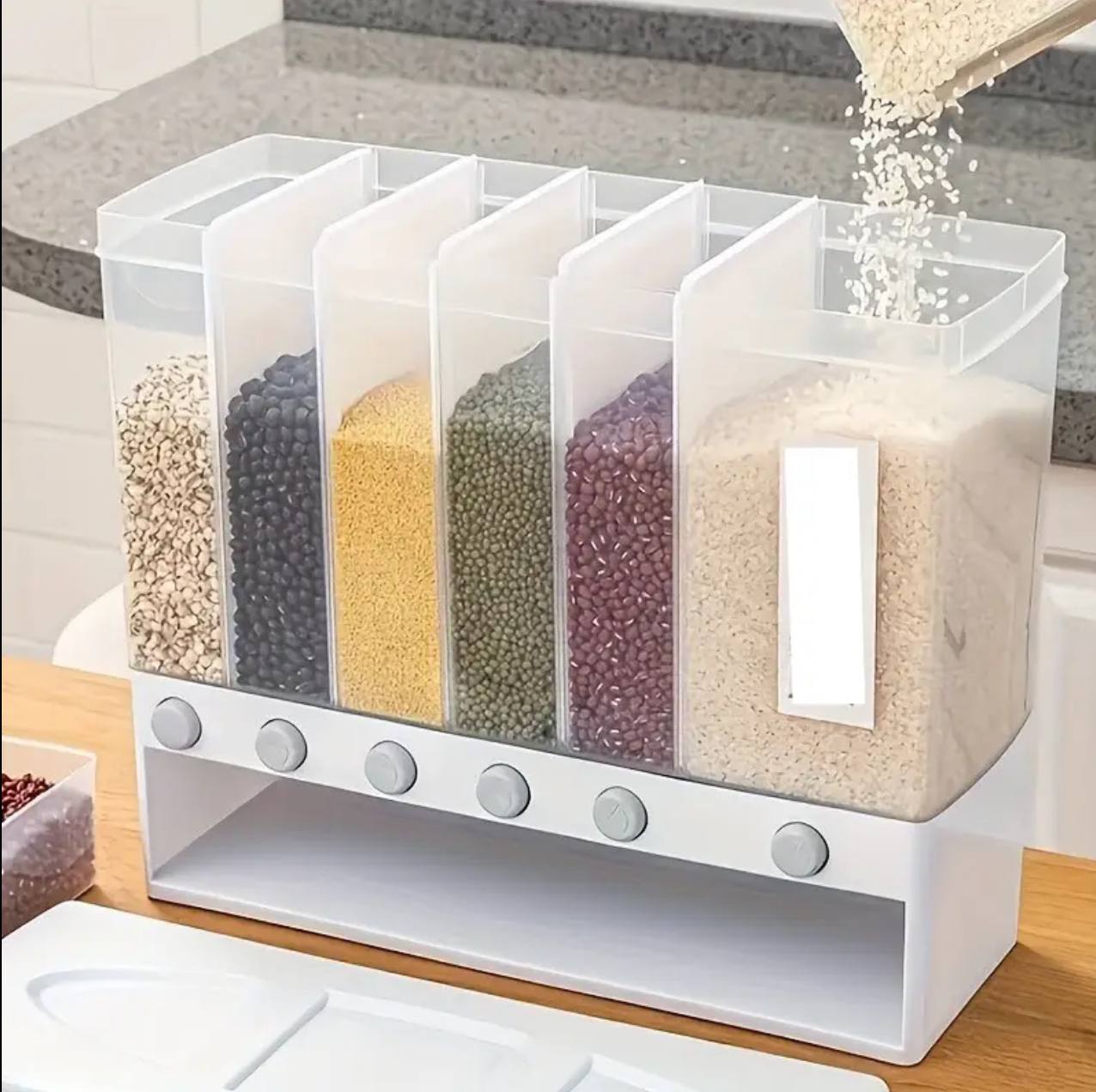 6 compartment cereals dispenser