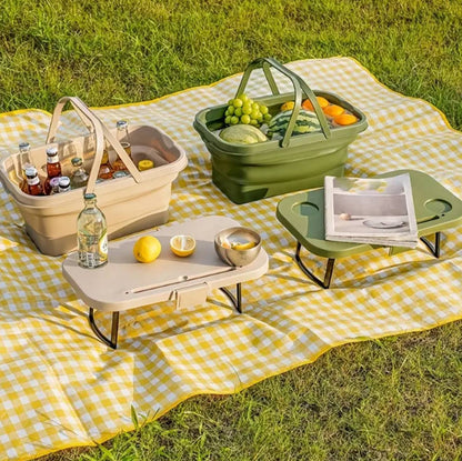 3 in 1 Foldable Collapsible Camping Hand Basket /Picnic Basket  Bag