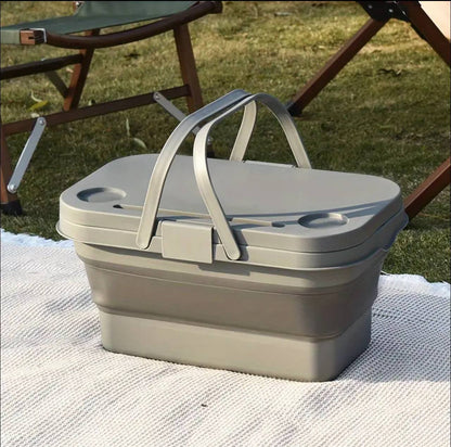 3 in 1 Foldable Collapsible Camping Hand Basket /Picnic Basket  Bag