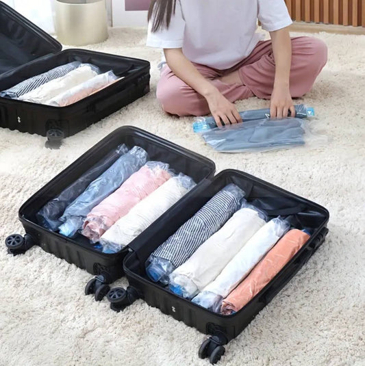 10pcs Travel Cloth Organizer Travel Space Saver Compression Storage Bag.