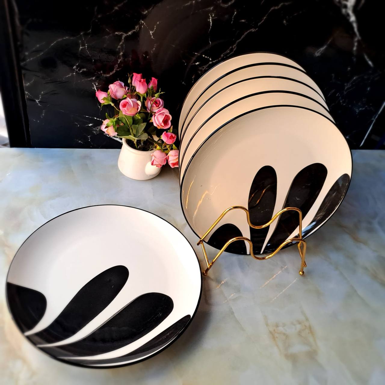 12pcs dinner plates and cups combo