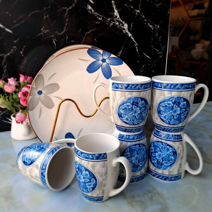 12pcs dinner plates and cups combo