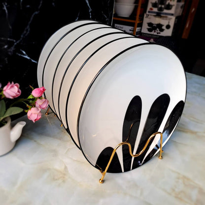 10.5" Marble mix design dinner plates