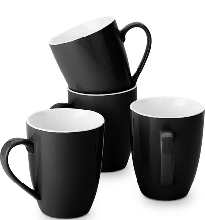 6pc Set black and white Cups