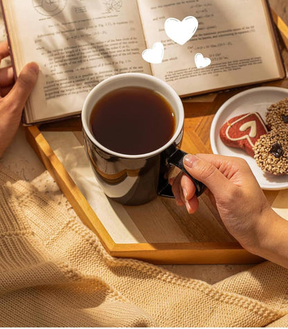 6pc Set black and white Cups