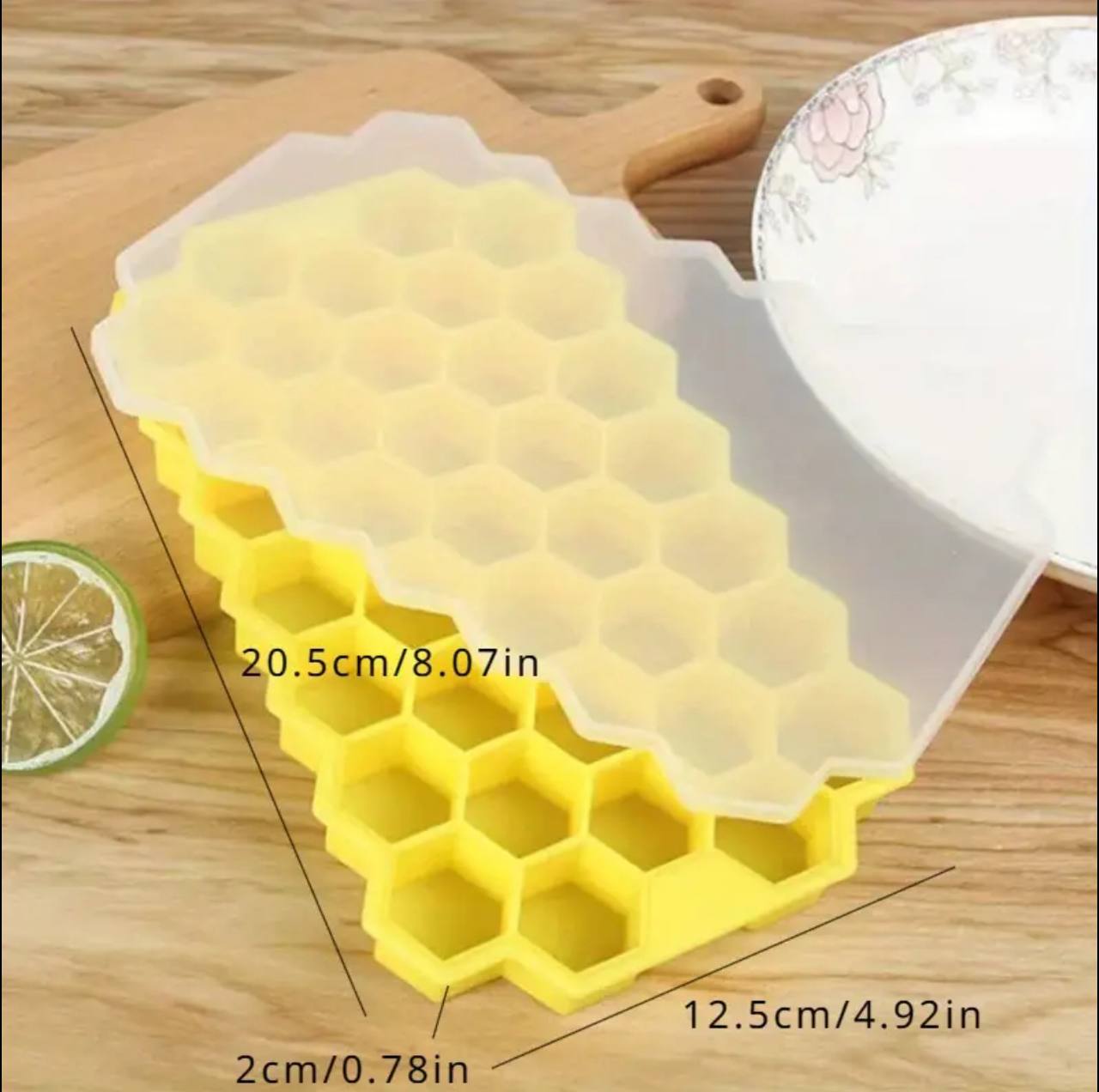 Yellow silicone icecube tray