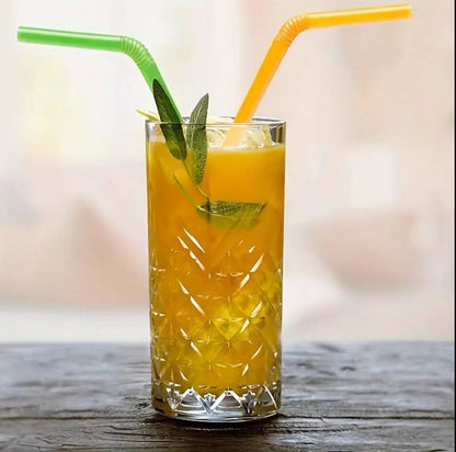 6pc HIGHBALL CRYSTAL GLASS CUP SET