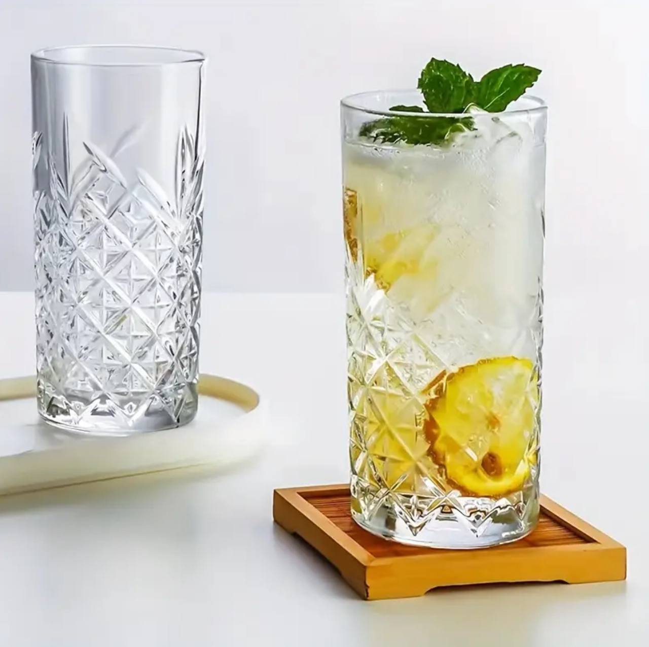 6pc HIGHBALL CRYSTAL GLASS CUP SET