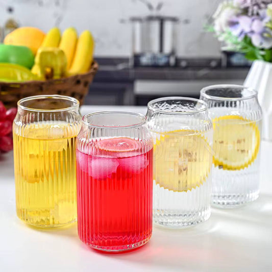 3pc AESTHETICS Ribbed drinkware glass