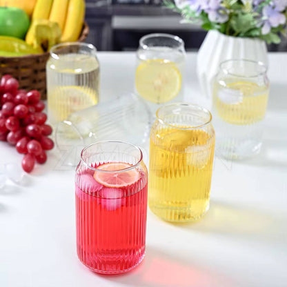 3pc AESTHETICS Ribbed drinkware glass