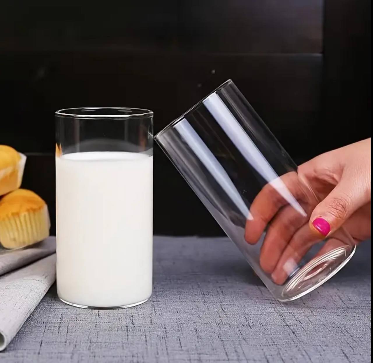 6pc Long Luxe drinkware glass