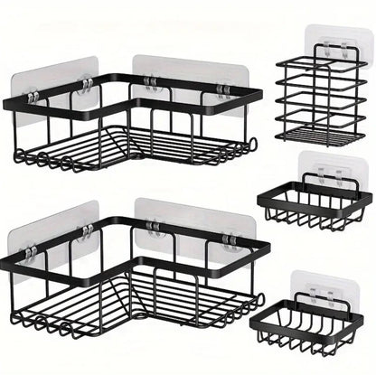 5pcs Set   Corner Shower caddy shelf/Bathroom organizer