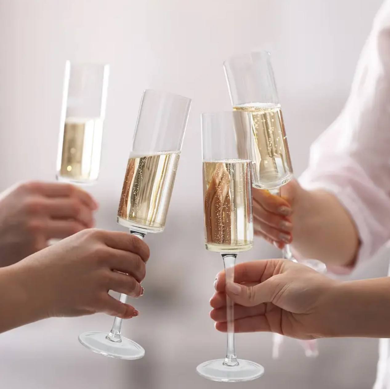 2pc Crystal Glass Champagne Cup