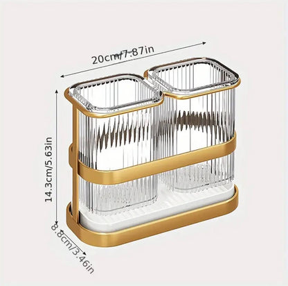 Wall mount cutlery organizer