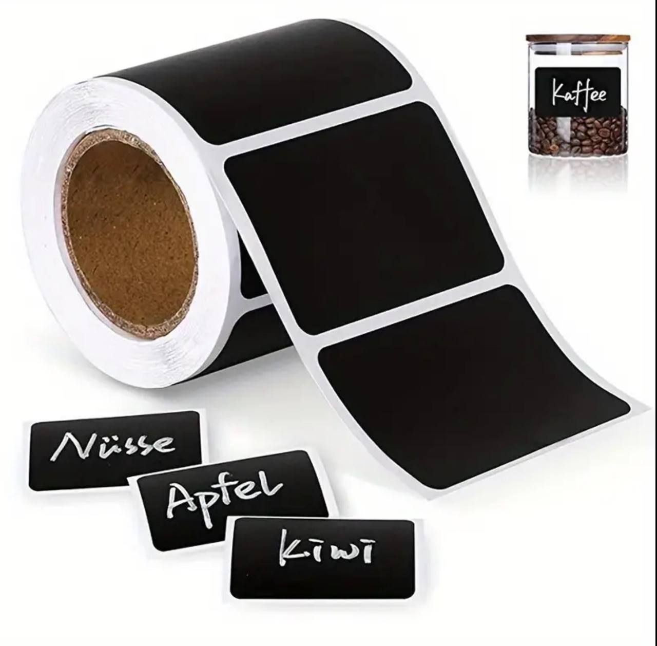 120pc jar stickers label roll +1pen