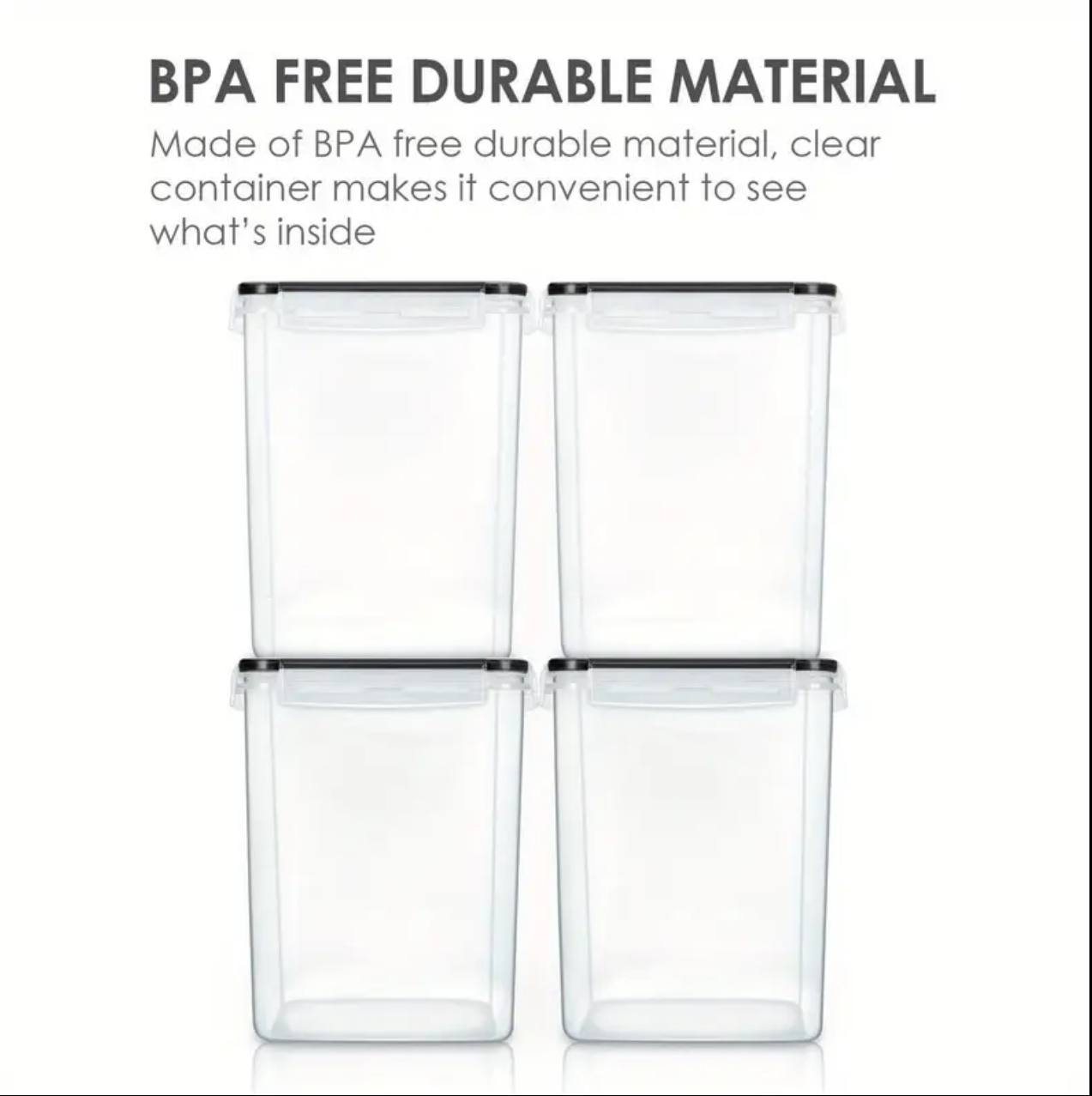 4pcs BPA free airtight Food storage containers.