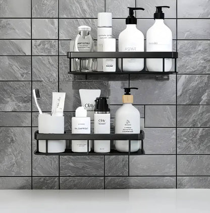 2 pcs Aluminum alloy  Rectangular Shelf with adhesive stickers