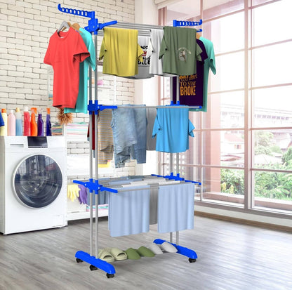 3 Layer Portable / Movable Cloth Drying  Rack
