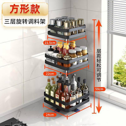3 tier Rotating Spice Jar Organizer