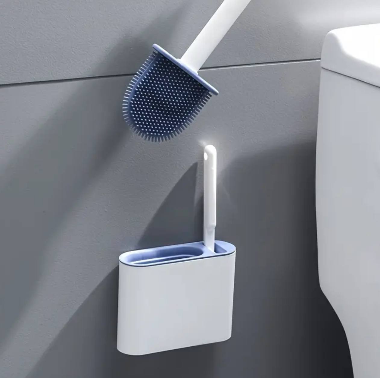 Wall hanging toilet brush with Holder & cleaning brush